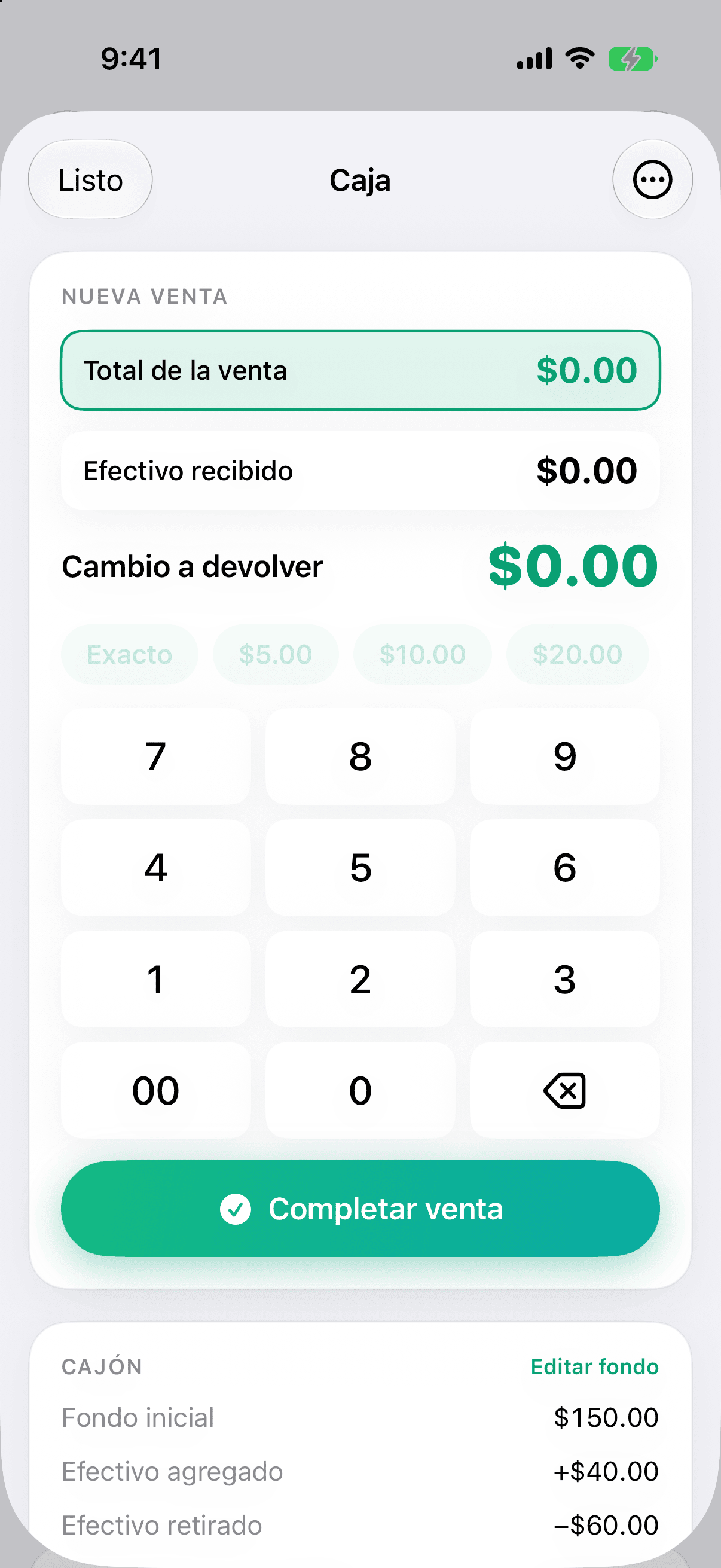 Caja registradora de PaidFair
